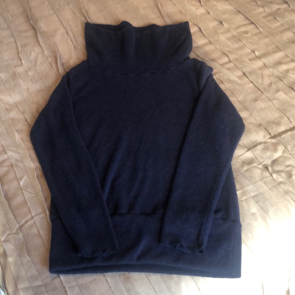 Dark Blue Cowl Neck Sweater!
